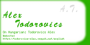 alex todorovics business card
